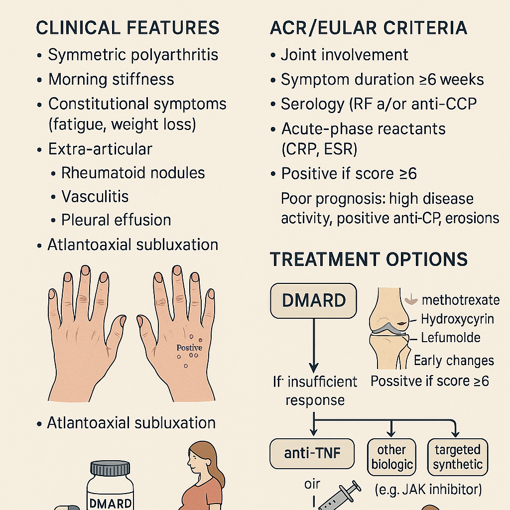 Rheumatoid Arthritis: Clinical Features, ACR/EULAR Criteria & Treatment Options